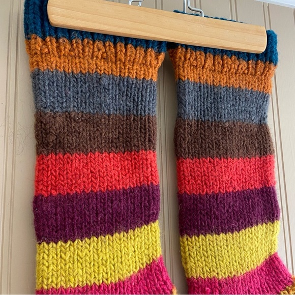 New Colourful Heavy Knit Wool Slippers Women’s Size 6-7 - Picture 3 of 5